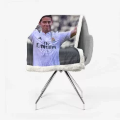 James Rodriguez Energetic Real Madrid Football Player Sherpa Fleece Blanket 2