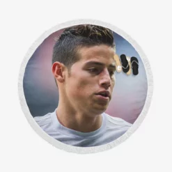 James Rodriguez Excellent Real Madrid Football Player Round Beach Towel