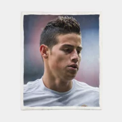 James Rodriguez Excellent Real Madrid Football Player Sherpa Fleece Blanket 1