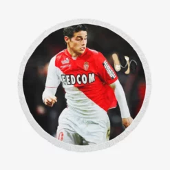 James Rodriguez Professional Football Soccer Player Round Beach Towel