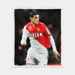 James Rodriguez Professional Football Soccer Player Sherpa Fleece Blanket 1