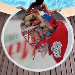 Jaroslav Halak Professional NHL Hockey Player Round Beach Towel 1