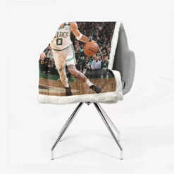 Jayson Tatum Professional NBA Basketball Player Sherpa Fleece Blanket 2