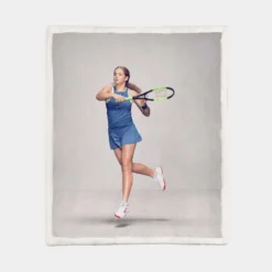 Jelena Ostapenko Popular Tennis Player Sherpa Fleece Blanket 1