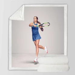 Jelena Ostapenko Popular Tennis Player Sherpa Fleece Blanket
