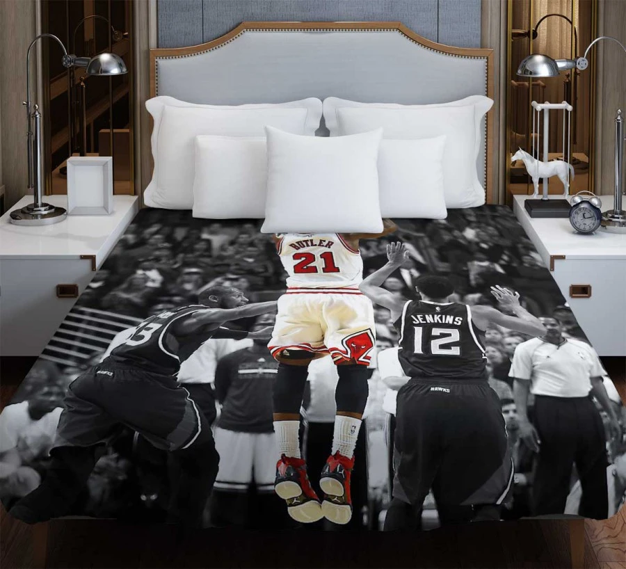 Jimmy Butler  Chicago Bulls Professional NBA Basketball Player Duvet Cover