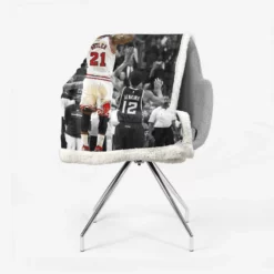 Jimmy Butler  Chicago Bulls Professional NBA Basketball Player Sherpa Fleece Blanket 2