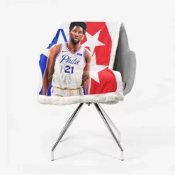 Joel Embiid Professional NBA Basketball Player Sherpa Fleece Blanket 2