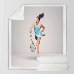 Johanna Konta Energetic British Tennis Player Sherpa Fleece Blanket