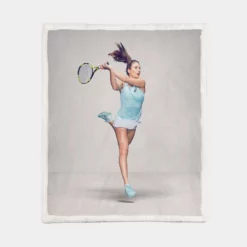 Johanna Konta Exellelant Tennis Player Sherpa Fleece Blanket 1