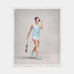 Johanna Konta Popular British Tennis Player Sherpa Fleece Blanket 1