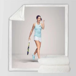Johanna Konta Popular British Tennis Player Sherpa Fleece Blanket