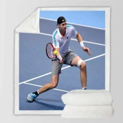John Robert Isner Popular American Tennis Player Sherpa Fleece Blanket