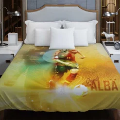 Jordi Alba Spanish Professional Football Club Duvet Cover