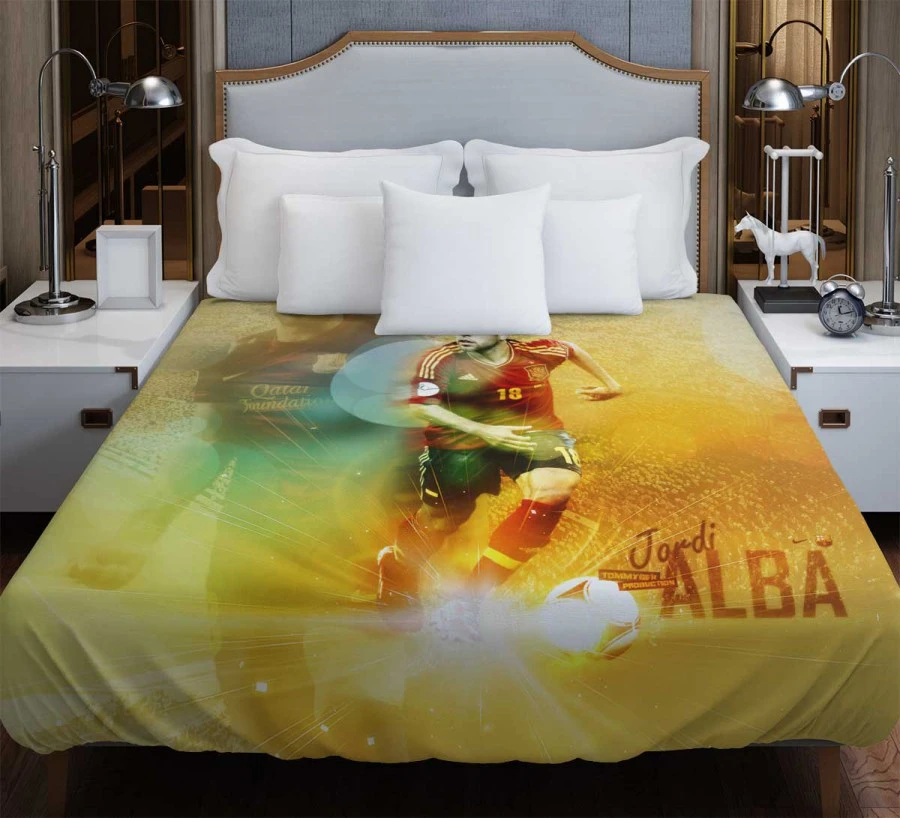 Jordi Alba Spanish Professional Football Club Duvet Cover