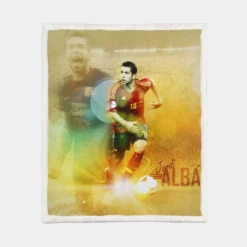 Jordi Alba Spanish Professional Football Club Sherpa Fleece Blanket 1