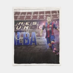 Jordi Alba Top Ranked Spanish Player Sherpa Fleece Blanket 1