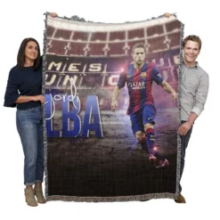 Jordi Alba Top Ranked Spanish Player Woven Blanket