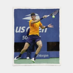 Juan Martin del Potro Argentinian Popular Tennis Player Sherpa Fleece Blanket 1