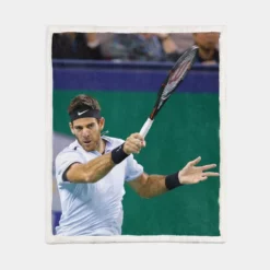 Juan Martin del Potro Argentinian Tennis Player Sherpa Fleece Blanket 1