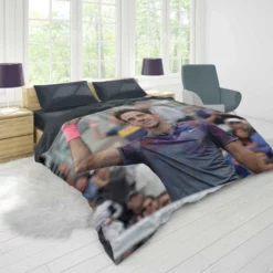 Juan Martin del Potro Argentinian Top Ranked Tennins Player Duvet Cover 1