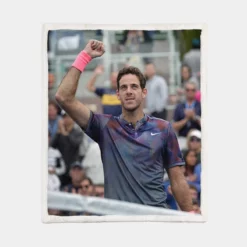 Juan Martin del Potro Argentinian Top Ranked Tennins Player Sherpa Fleece Blanket 1