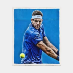 Juan Martin del Potro Excellent Argentinian Tennis Player Sherpa Fleece Blanket 1