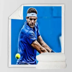 Juan Martin del Potro Excellent Argentinian Tennis Player Sherpa Fleece Blanket