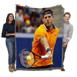 Juan Martin del Potro Professional Tennis Player Woven Blanket