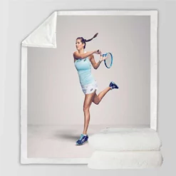 Julia GOrges German Professional Tennis Player Sherpa Fleece Blanket