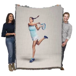 Julia GOrges German Professional Tennis Player Woven Blanket