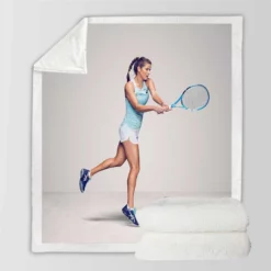 Julia GOrges Popular German Tennis Player Sherpa Fleece Blanket