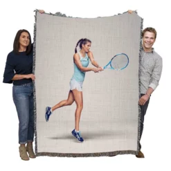 Julia GOrges Popular German Tennis Player Woven Blanket