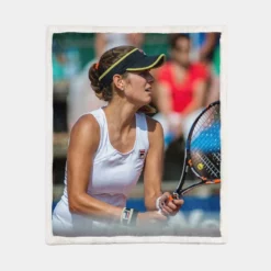 Julia Goerges Top Ranked German Tennis Player Sherpa Fleece Blanket 1