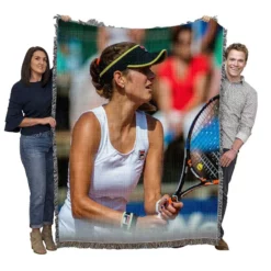 Julia Goerges Top Ranked German Tennis Player Woven Blanket