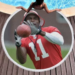 Julio Jones Classic NFL Football Player Round Beach Towel 1