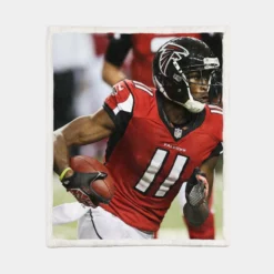 Julio Jones Energetic NFL Football Player Sherpa Fleece Blanket 1