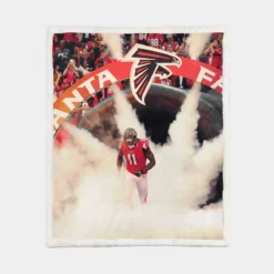 Julio Jones Strong NFL Football Player Sherpa Fleece Blanket 1