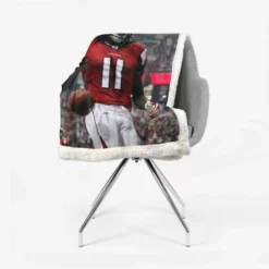 Julio Jones Top Ranked NFL Football Player Sherpa Fleece Blanket 2