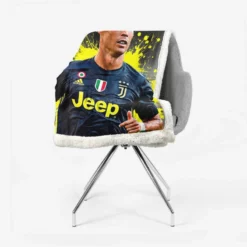 Juve Coppa Italia Sports Player Cristiano Ronaldo Sherpa Fleece Blanket 2