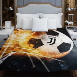 Juve Fire Ball Football Design Logo Duvet Cover