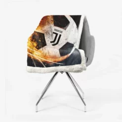 Juve Fire Ball Football Design Logo Sherpa Fleece Blanket 2