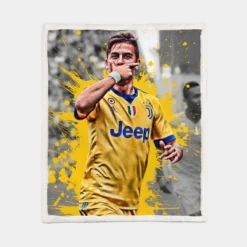 Juve Hulking Soccer Player Paulo Bruno Dybala Sherpa Fleece Blanket 1