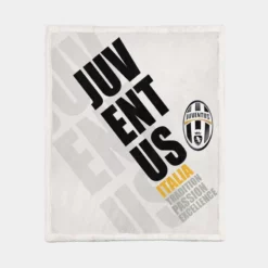 Juve Italia Traditional Football Club Logo Sherpa Fleece Blanket 1