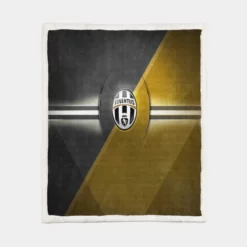 Juve Turin City Soccer Club Logo Sherpa Fleece Blanket 1