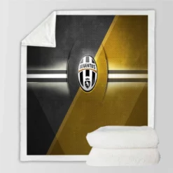 Juve Turin City Soccer Club Logo Sherpa Fleece Blanket