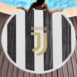 Juventus FC Strong Football Club Round Beach Towel 1