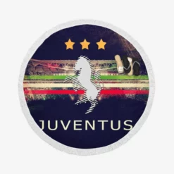 Juventus Football Club Logo Round Beach Towel