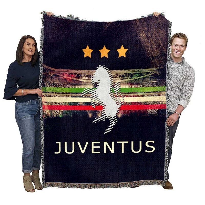 Juventus Football Club Logo Woven Blanket