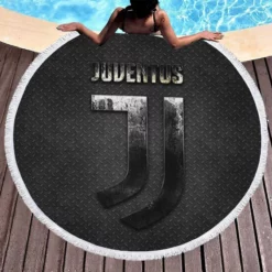 Juventus Logo European Cups Football Club Round Beach Towel 1